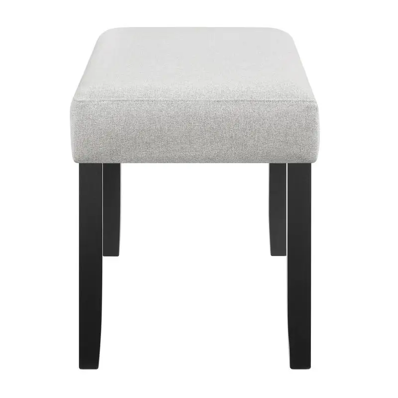 6-Pc Dining Set, White Rectangular Marble Tabletop, Dark Finish Base, Upholstered Chairs & Bench, Soft Wood Furniture for - Image 6