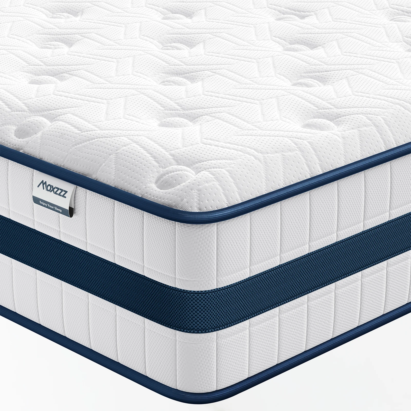 Maxzzz 10-12'' Twin/King/Queen Size Mattress, Bed with Gel Memory Foam & Individually Pocket Coils for Pressure Relief & Support - Image 2